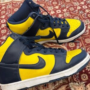 Nike Dunk High University of Michigan (Blue and Yellow)